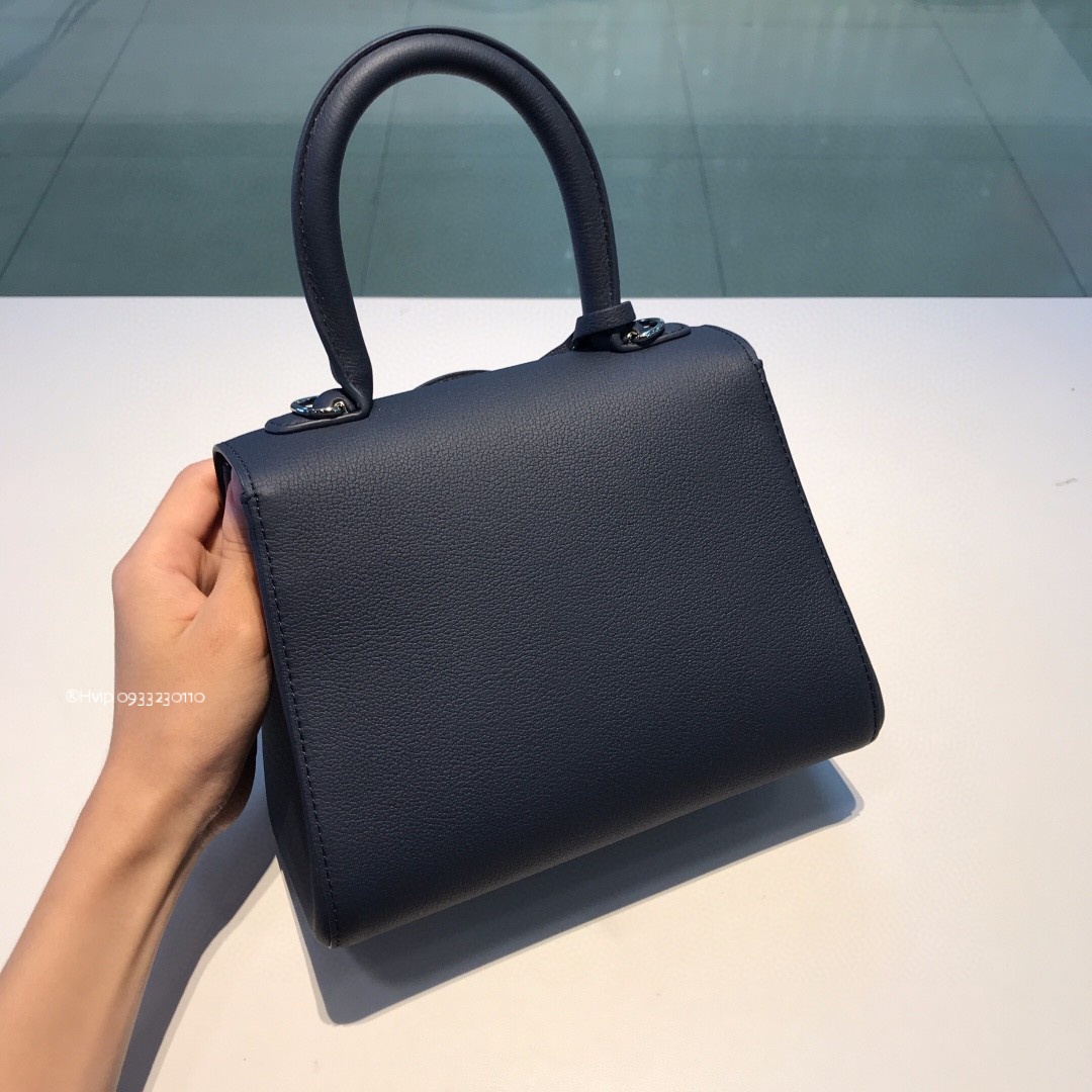 Delvaux Brillant Mini Rodeo Calfskin navy blue