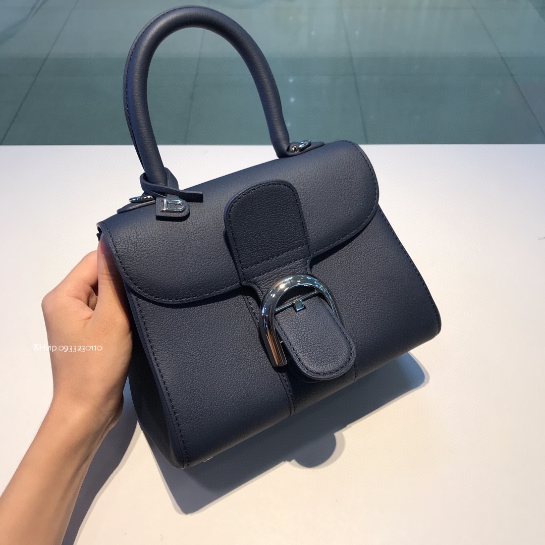 Delvaux Brillant Mini Rodeo Calfskin navy blue