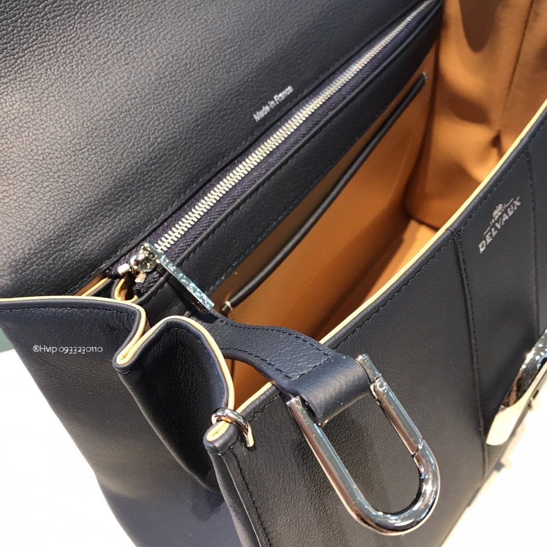 Delvaux Brillant MM Rodeo Calfskin navy blue
