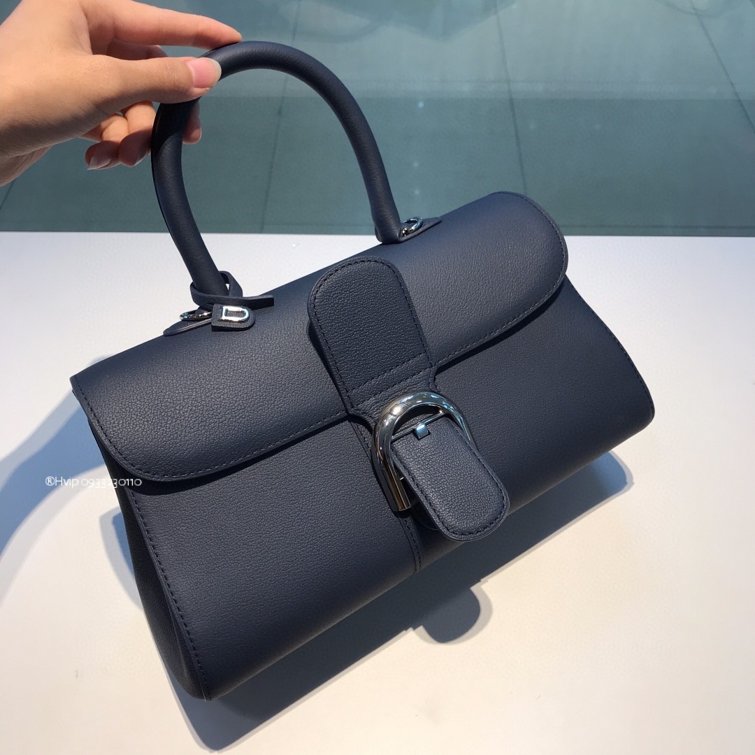 Delvaux Brillant MM Rodeo Calfskin navy blue