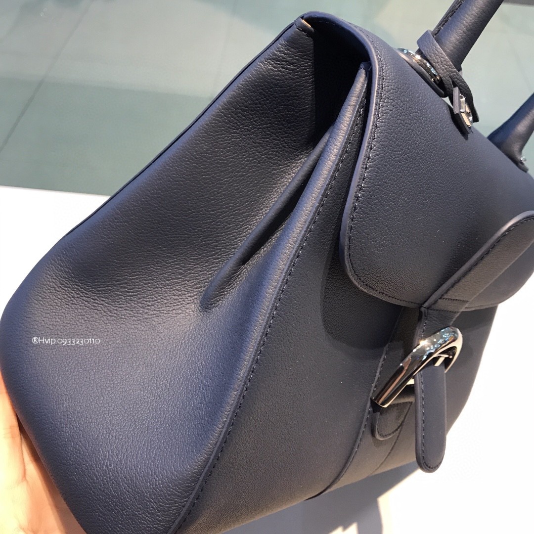 Delvaux Brillant MM Rodeo Calfskin navy blue