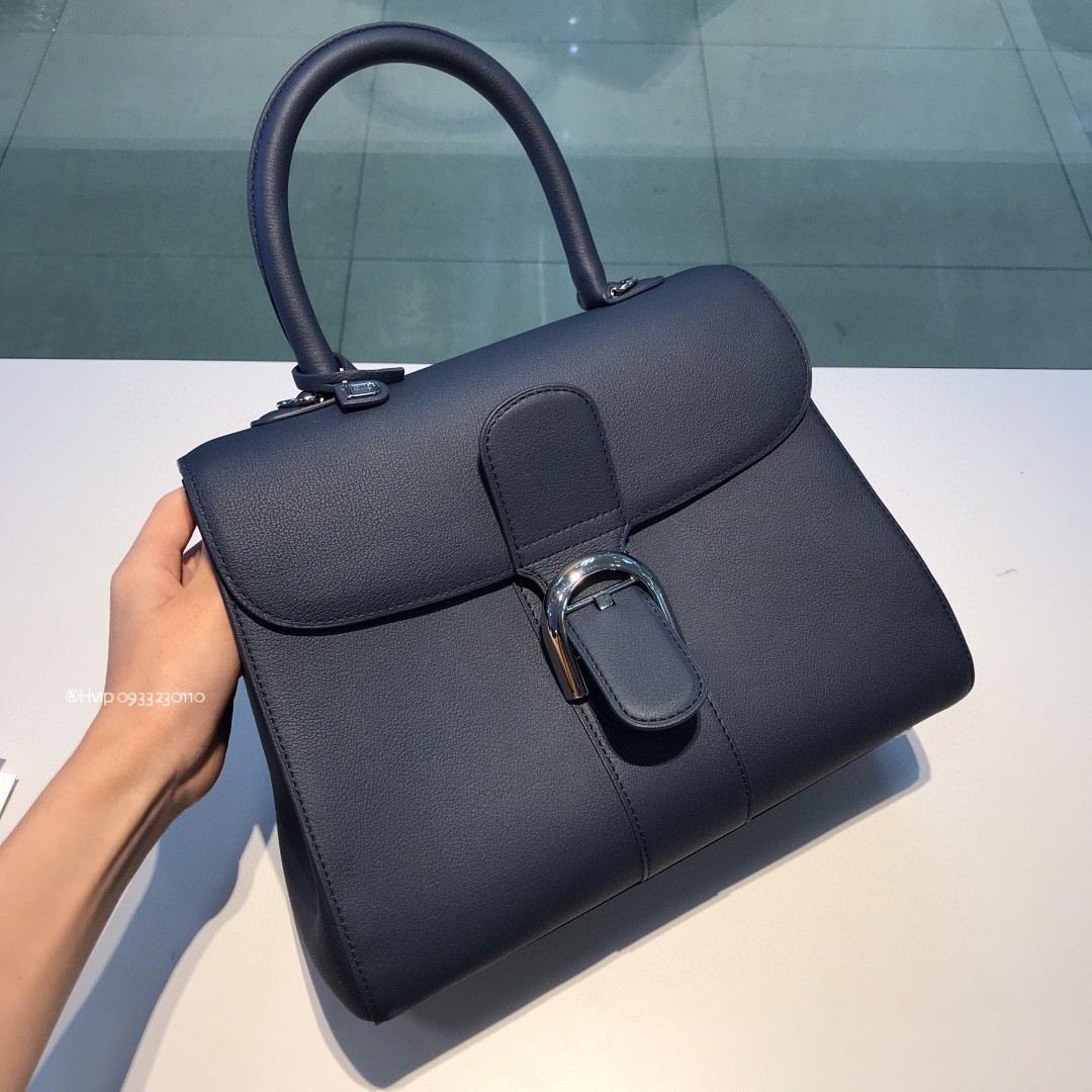 Delvaux Brillant MM Rodeo Calfskin navy blue
