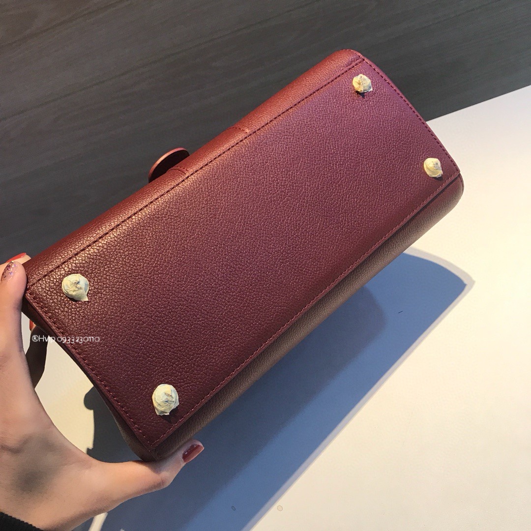 Delvaux Brillant Mini Rodeo Calfskin Rosewood
