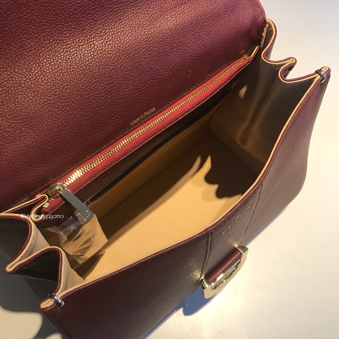 Delvaux Brillant Mini Rodeo Calfskin Rosewood