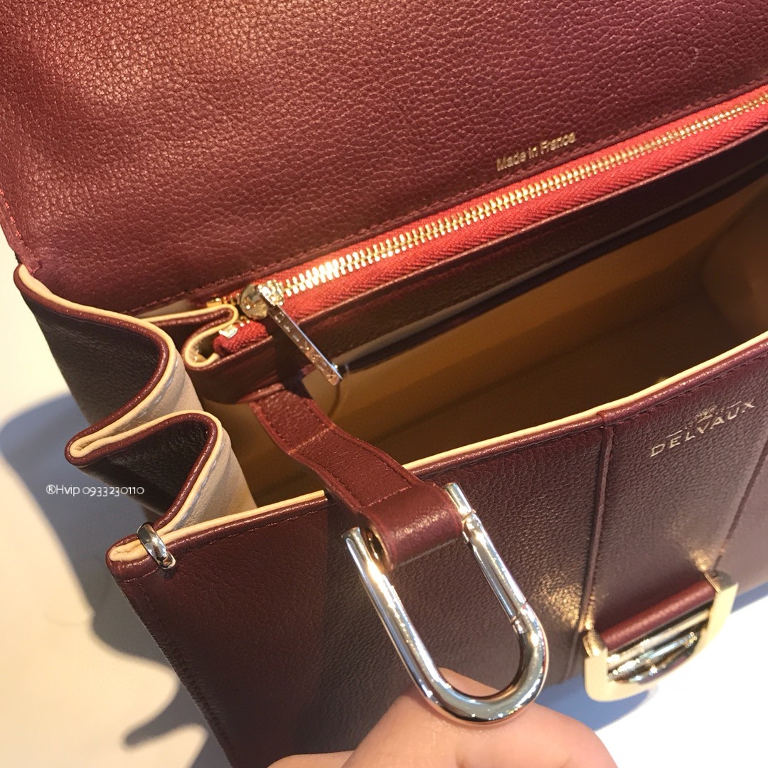 Delvaux Brillant MM Rodeo Calfskin Rosewood