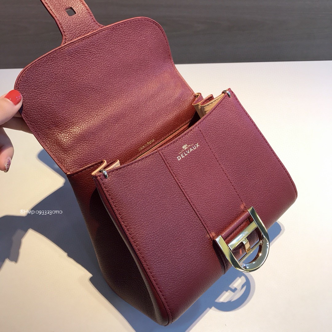 Delvaux Brillant Mini Rodeo Calfskin Rosewood