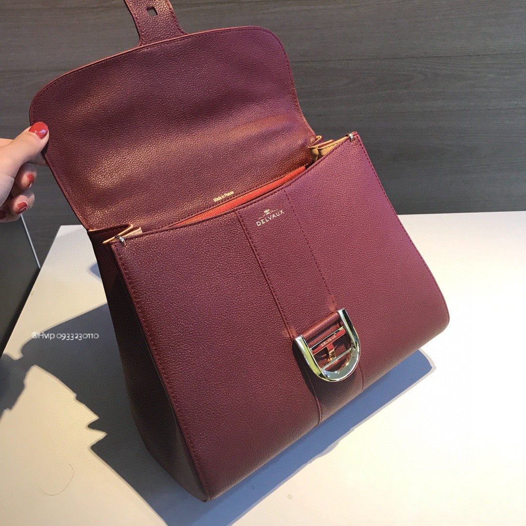 Delvaux Brillant MM Rodeo Calfskin Rosewood