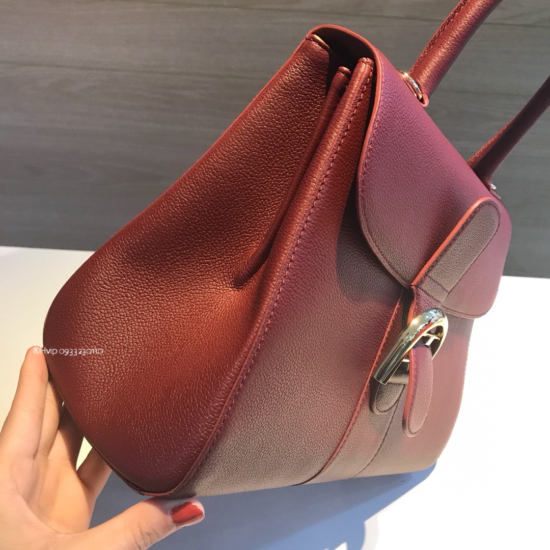 Delvaux Brillant MM Rodeo Calfskin Rosewood