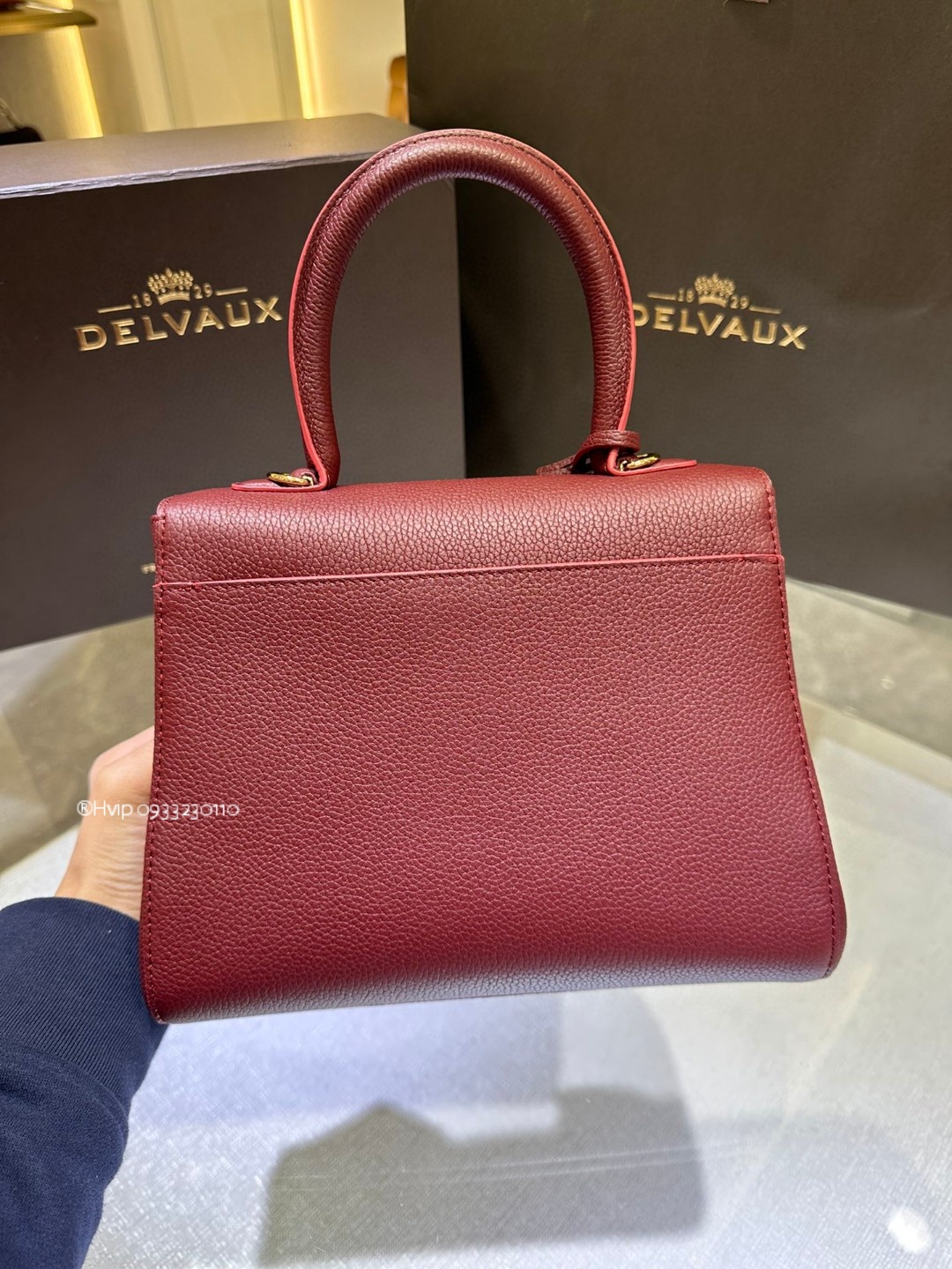 Delvaux Brillant PM Rodeo Calfskin Rosewood