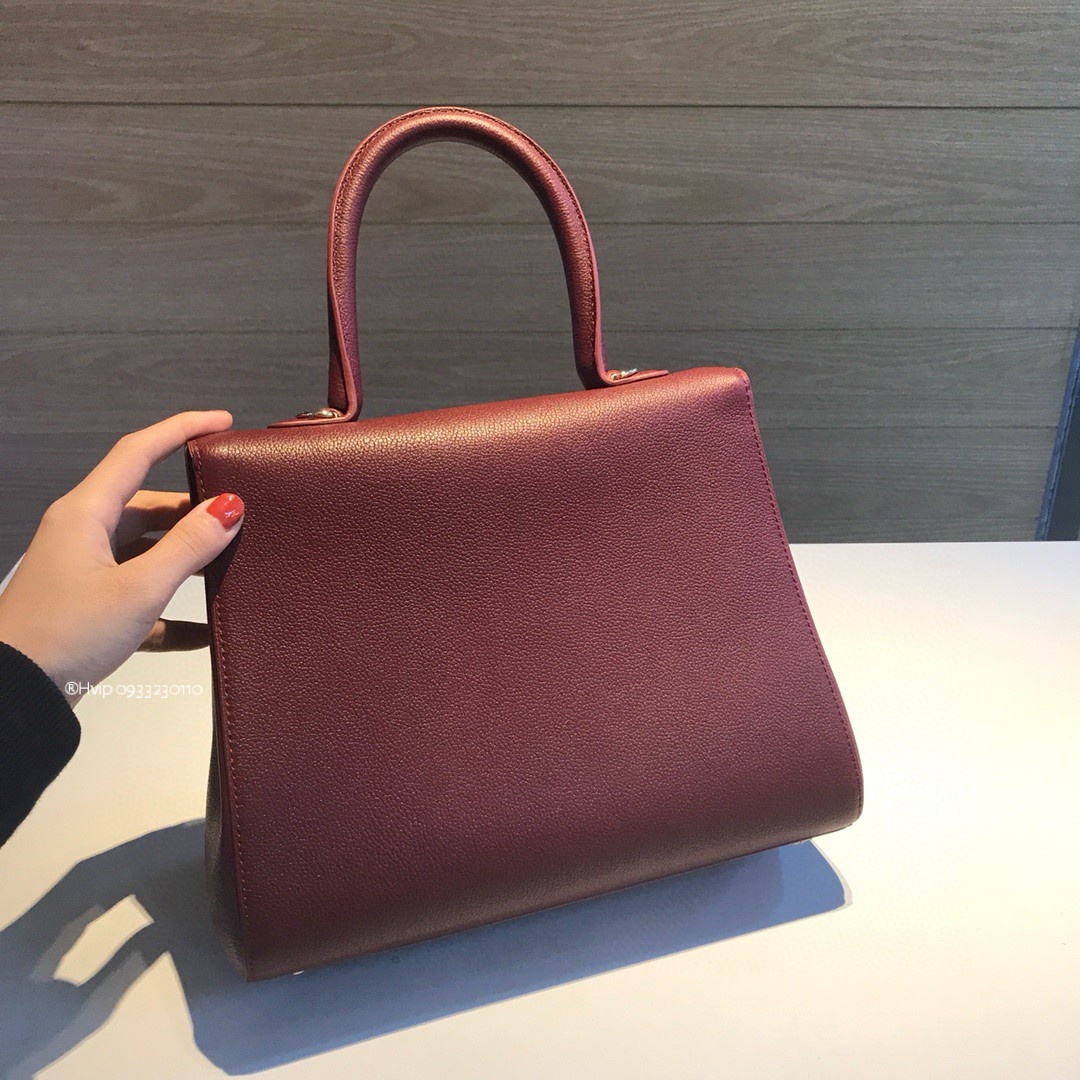 Delvaux Brillant MM Rodeo Calfskin Rosewood