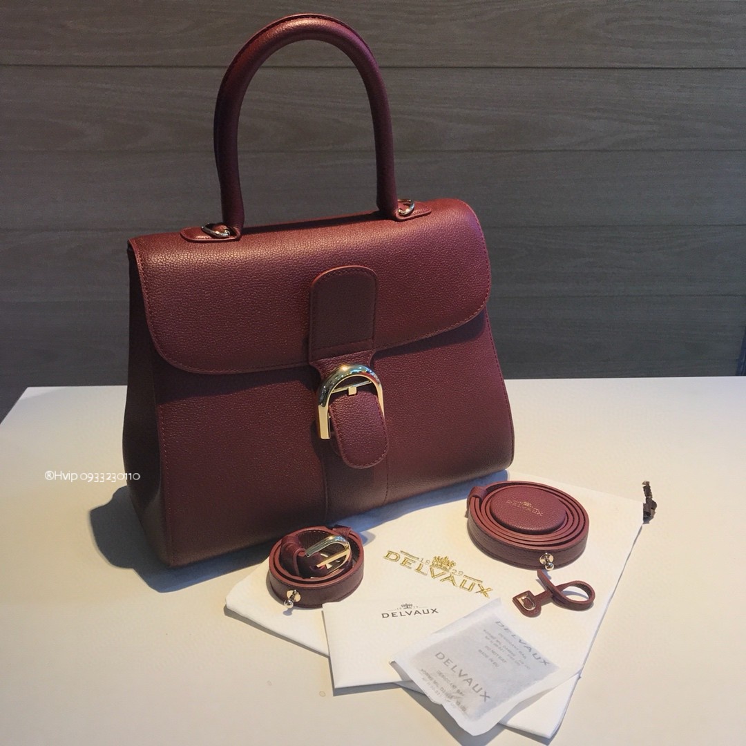Delvaux Brillant MM Rodeo Calfskin Rosewood