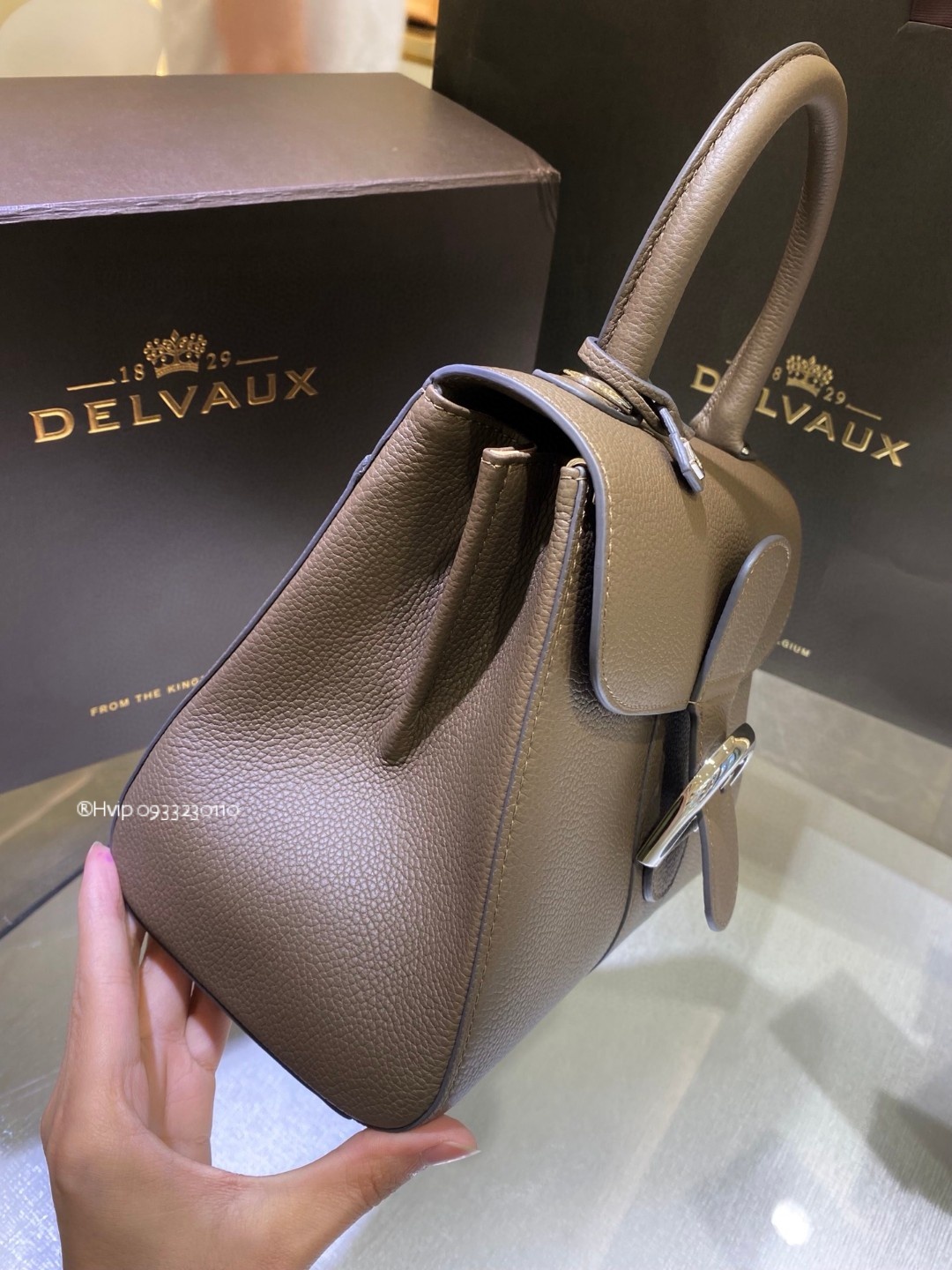 Delvaux Brillant MM Rodeo Calfskin Tourterelle
