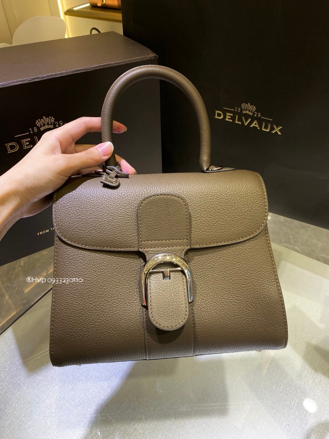 Delvaux Brillant PM Rodeo Calfskin Tourterelle