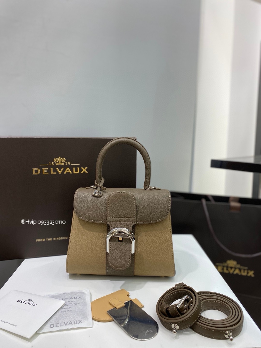 Delvaux Brillant Mini Rodeo Calfskin bi-color