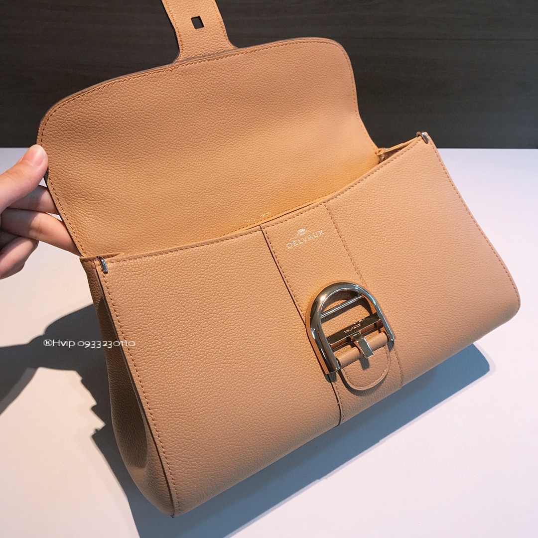 Delvaux Brillant MM grained Calfskin Vegetal - Ivory