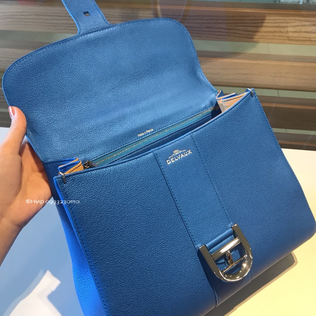 Delvaux Brillant MM grained Calfskin Outremer