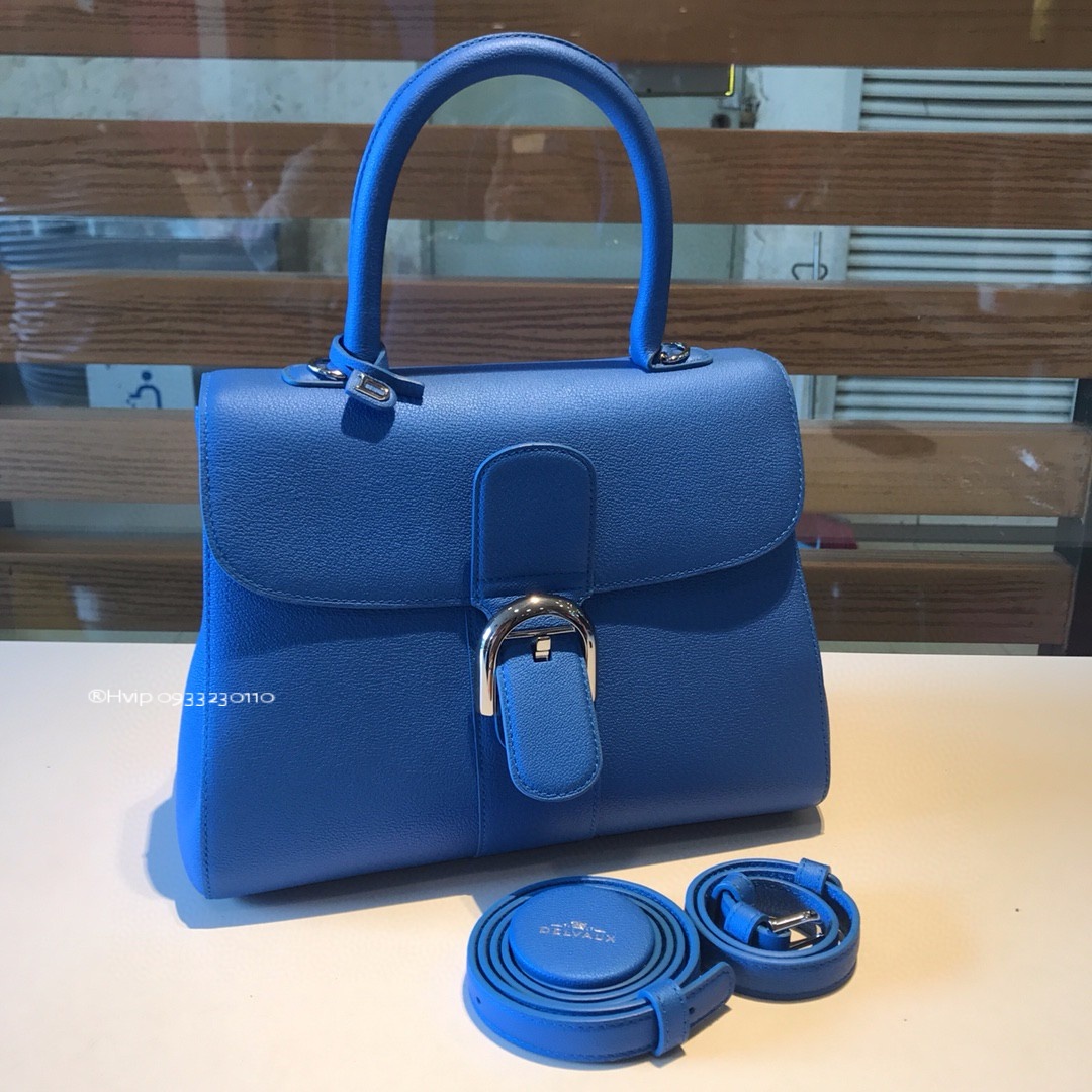 Delvaux Brillant MM grained Calfskin Outremer