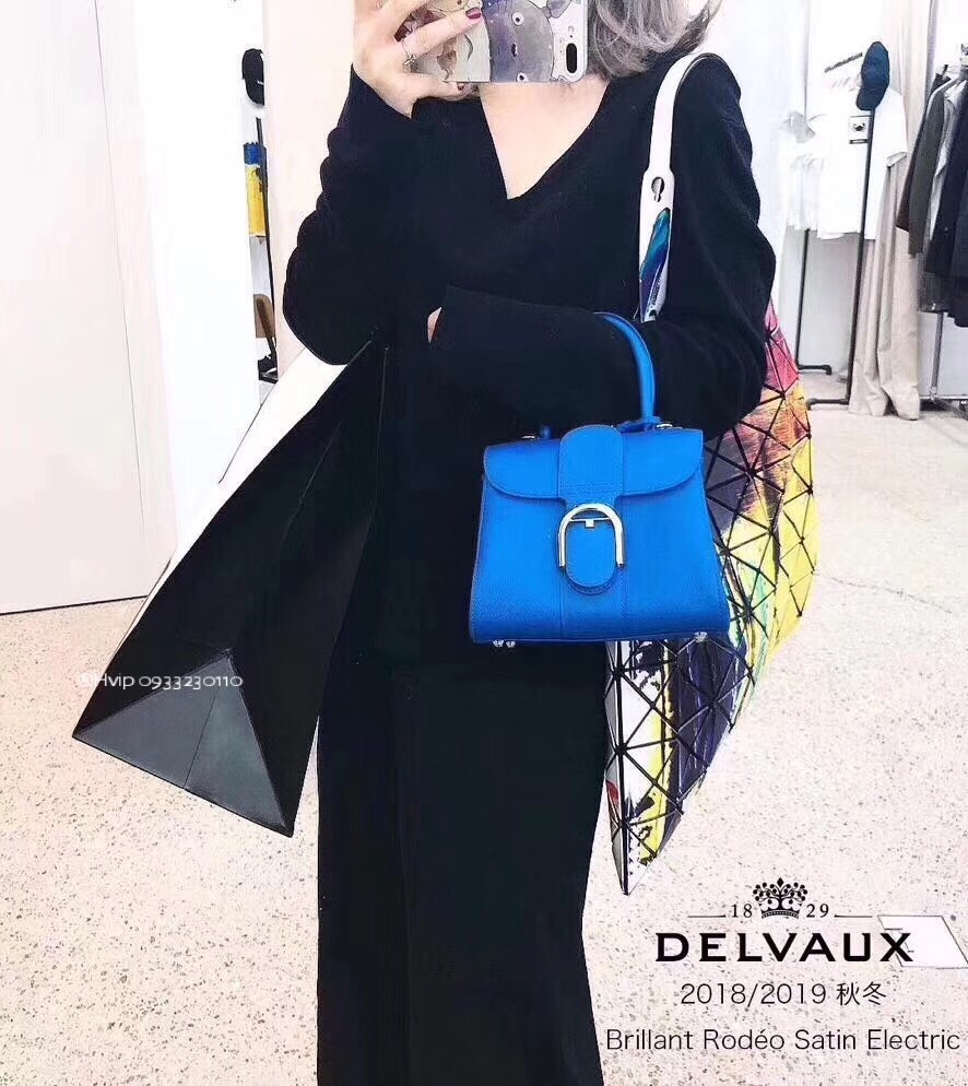 Delvaux Brillant MM grained Calfskin Outremer