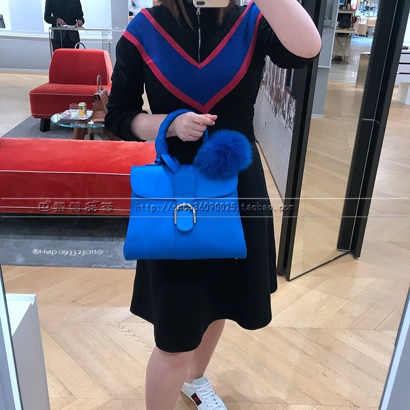 Delvaux Brillant MM grained Calfskin Outremer