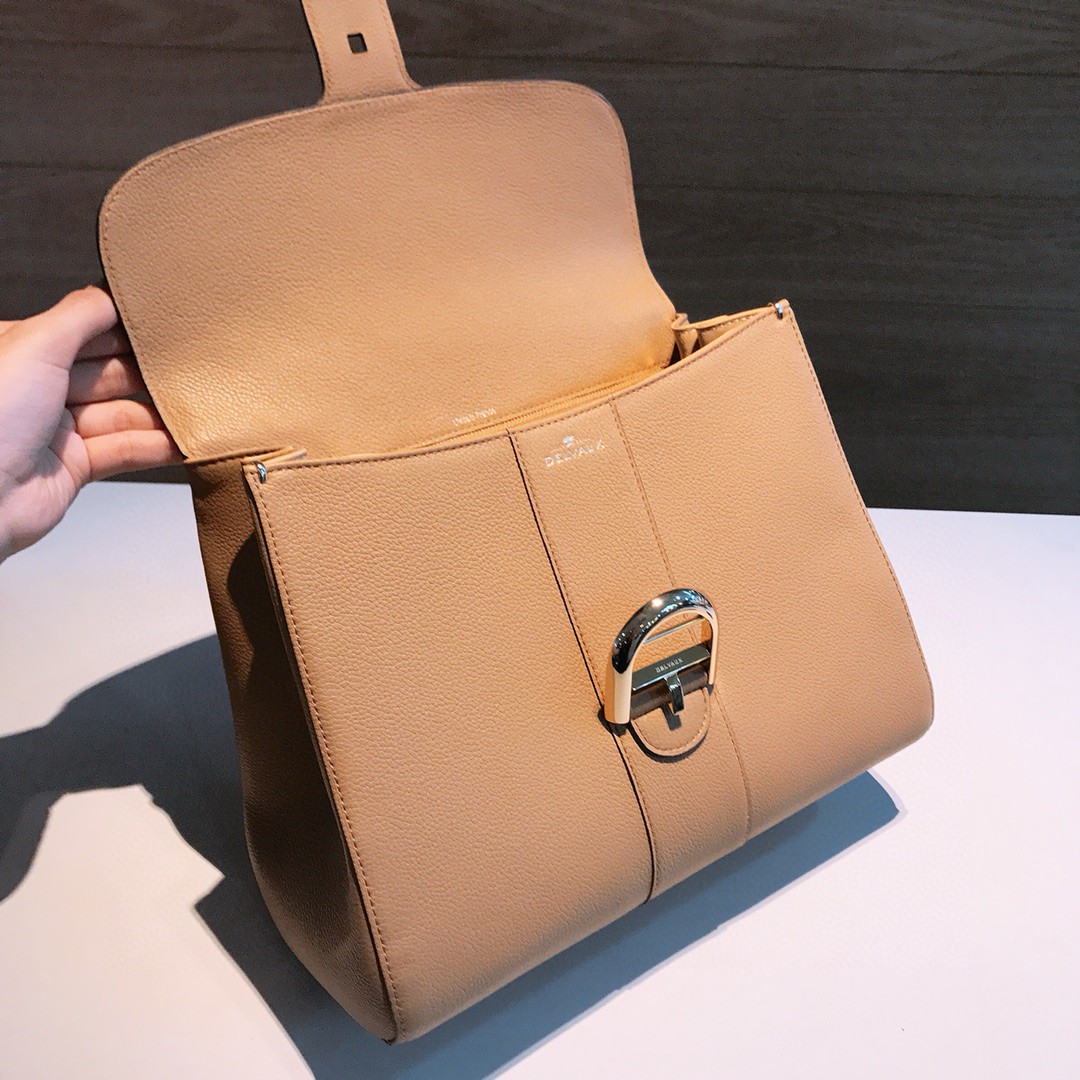 Delvaux Brillant MM grained Calfskin Vegetal - Ivory
