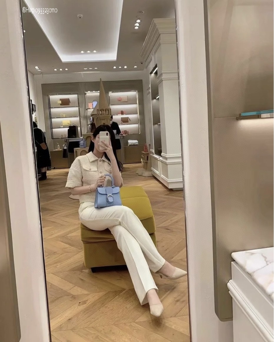 Delvaux Brillan mini in Box Calf Azure