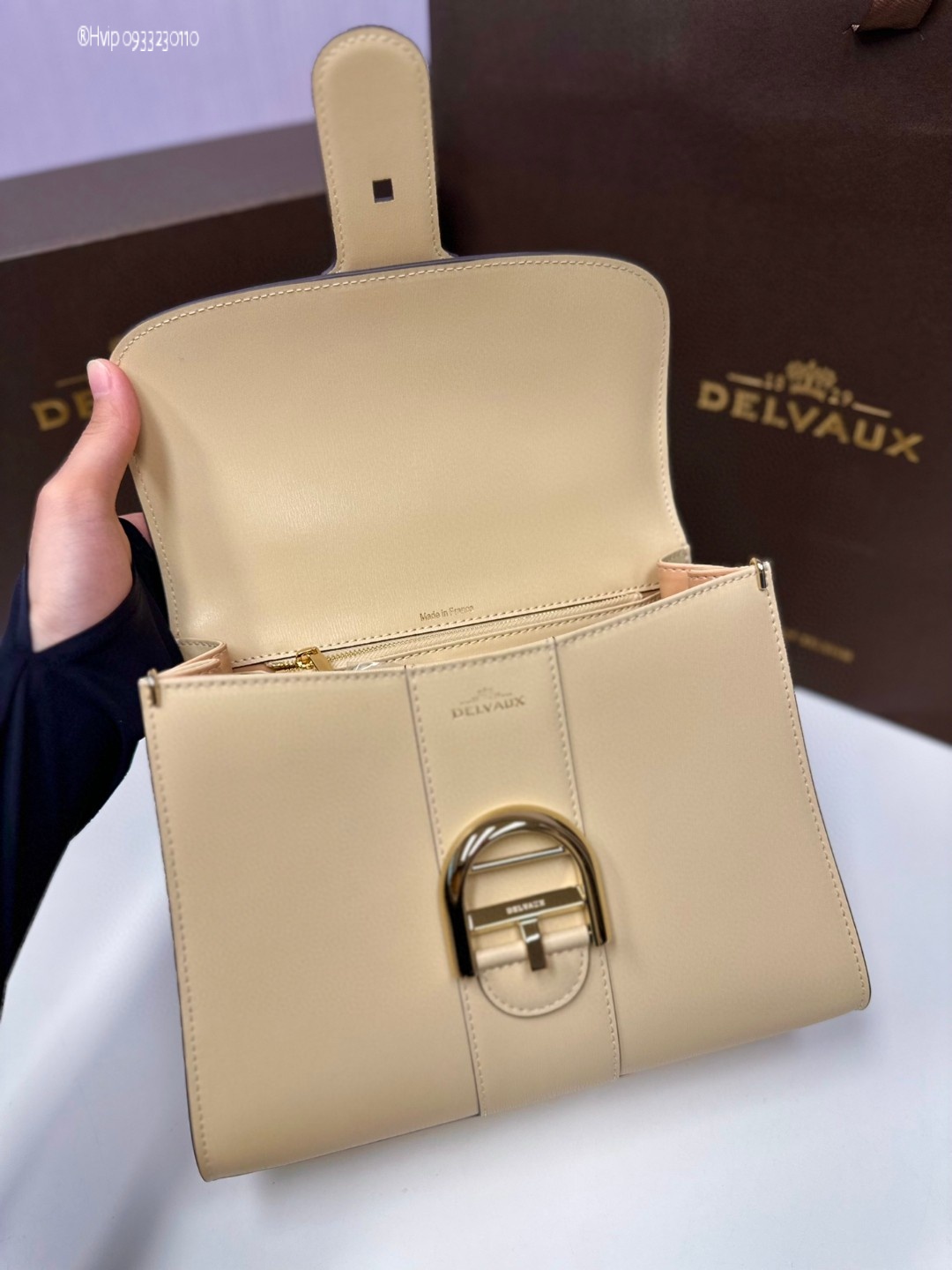 Delvaux Brillant PM in Box Calf yellow