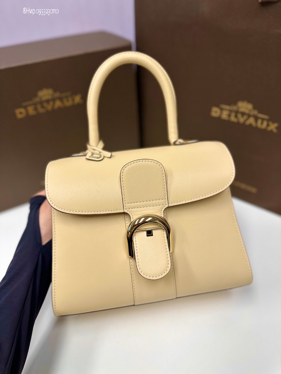 Delvaux Brillant PM in Box Calf yellow