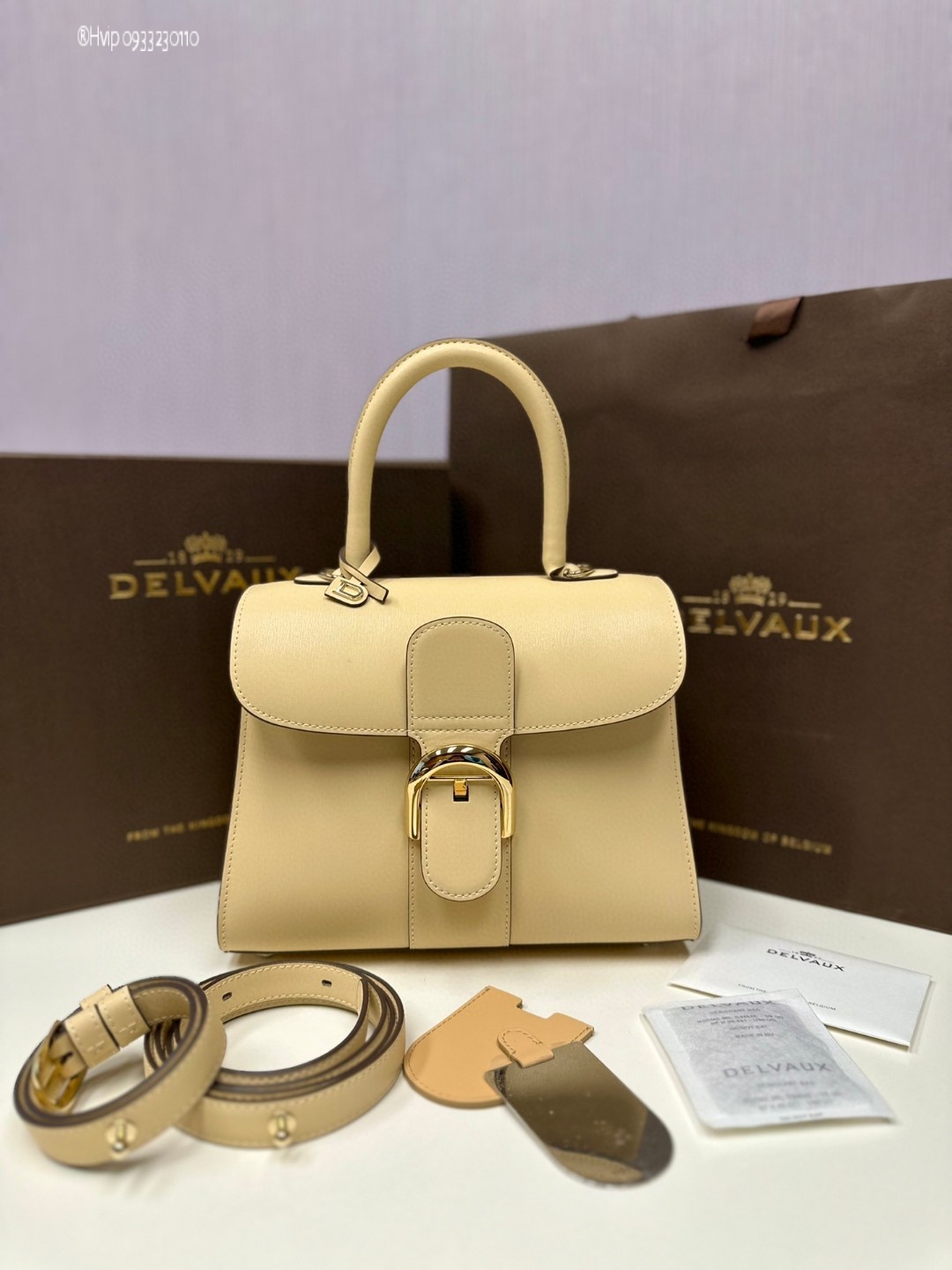 Delvaux Brillant PM in Box Calf yellow