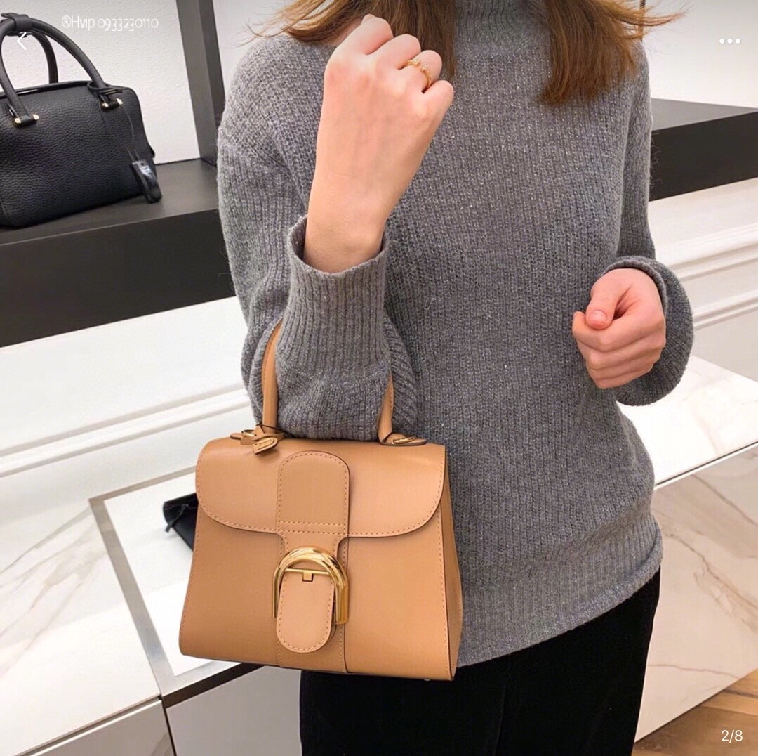 Delvaux Brillan mini in Box Calf Tender Beige