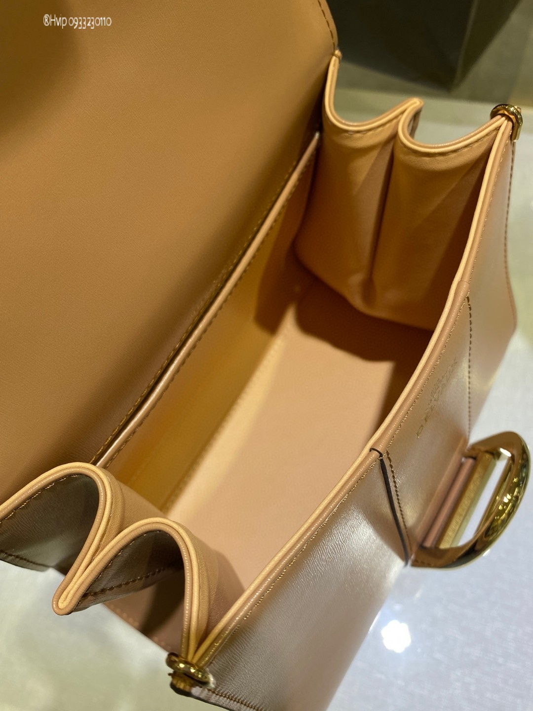 Delvaux Brillan mini in Box Calf Tender Beige