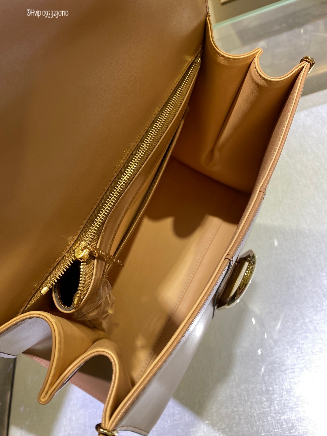 Delvaux Brillant MM in Box Calf Tender Beige