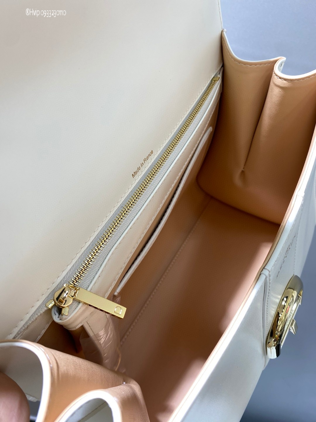 Delvaux Brillant MM in Box Calf white