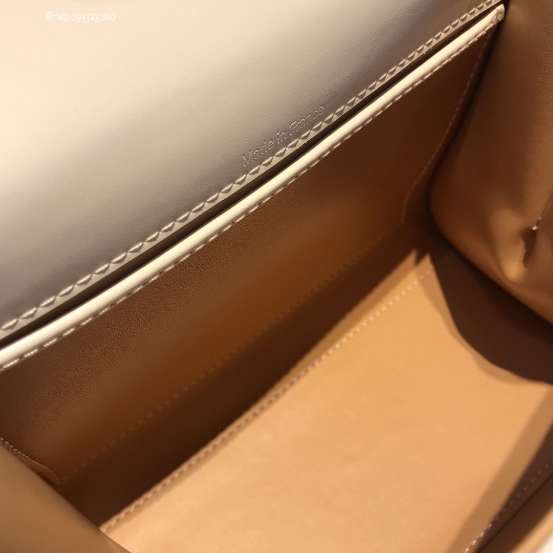 Delvaux Brillan mini in Box Calf white