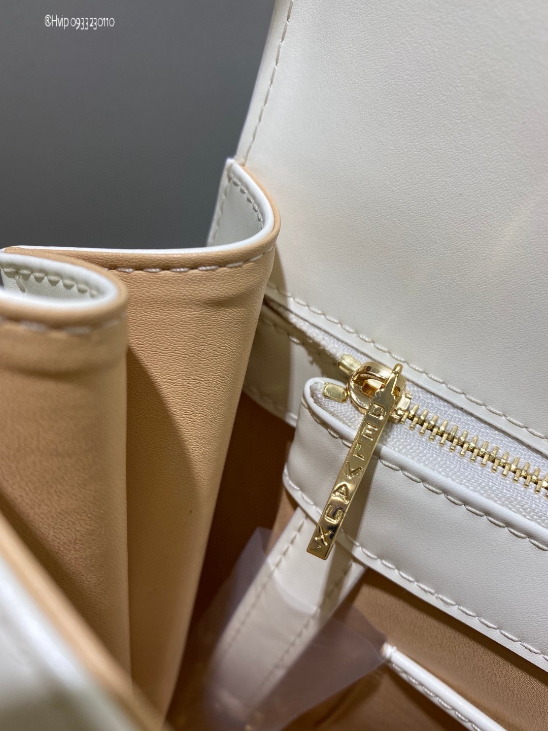 Delvaux Brillant MM in Box Calf white