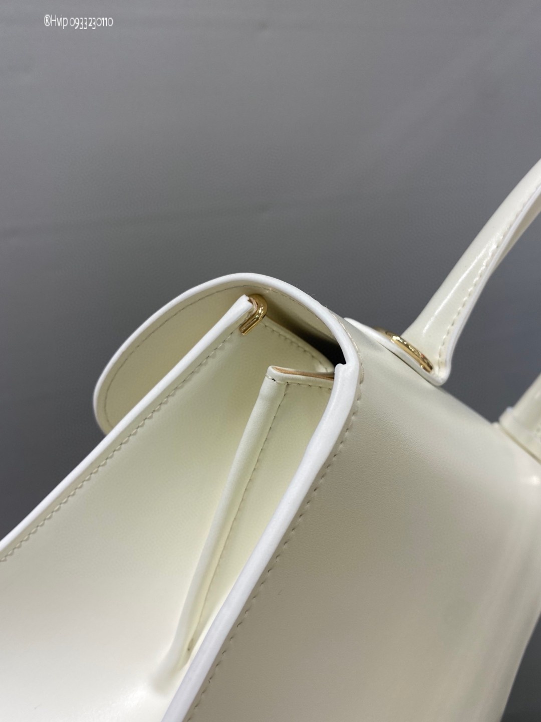 Delvaux Brillant MM in Box Calf white