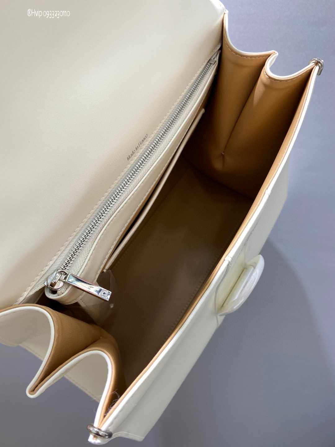 Delvaux Brillant MM in Box Calf white