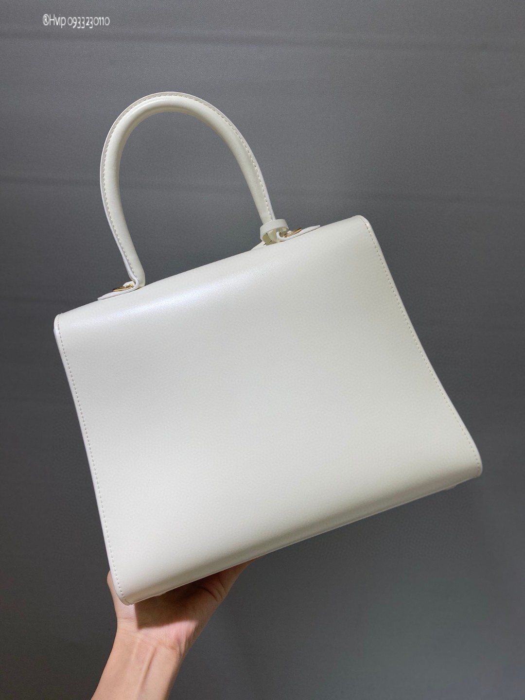 Delvaux Brillant MM in Box Calf white