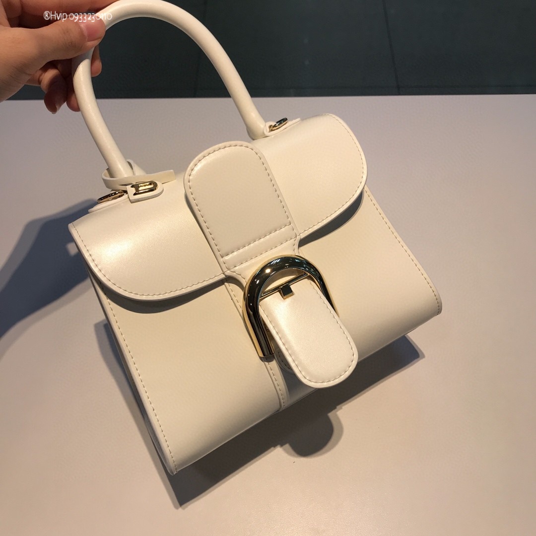 Delvaux Brillan mini in Box Calf white