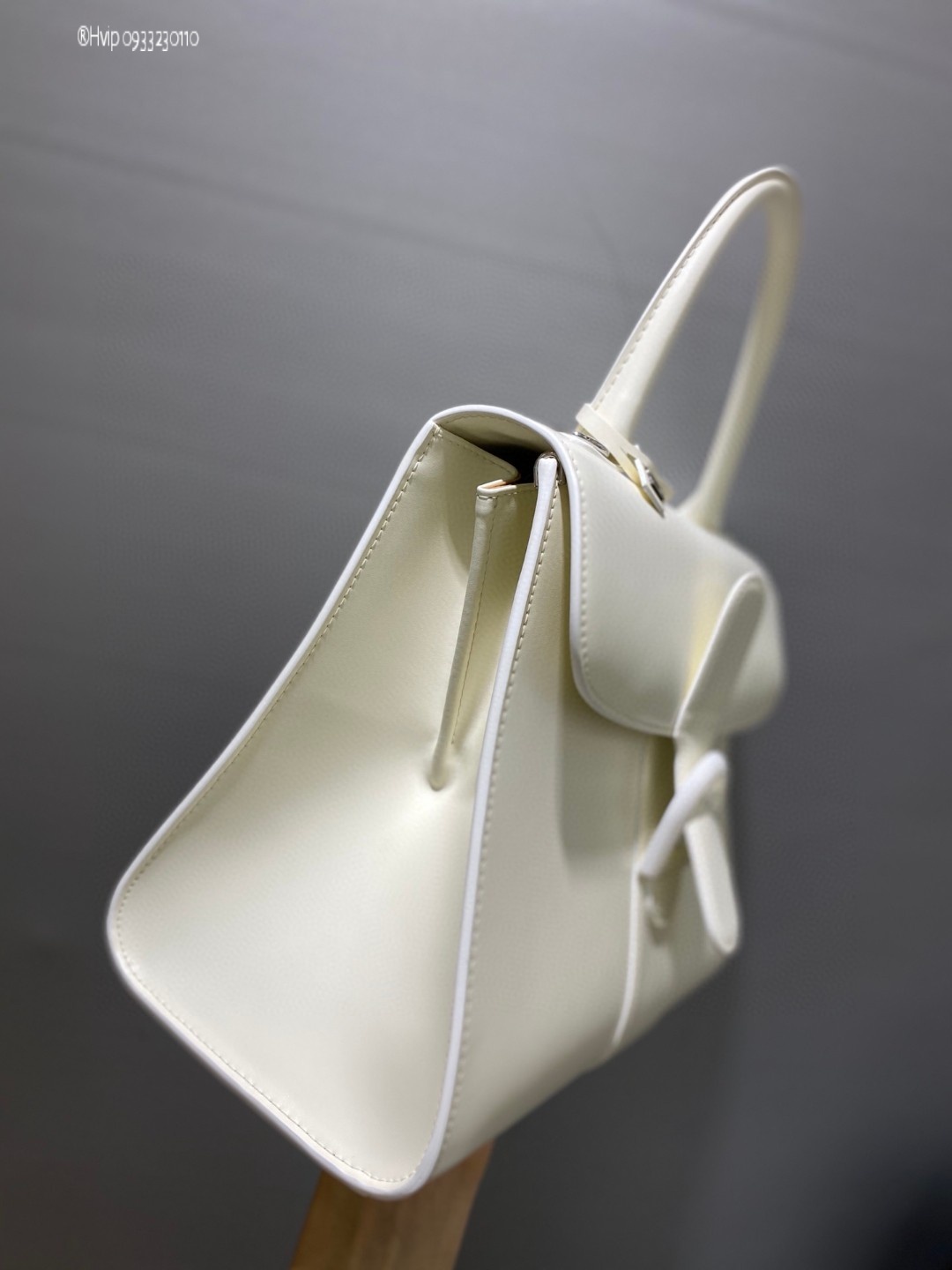 Delvaux Brillant MM in Box Calf white