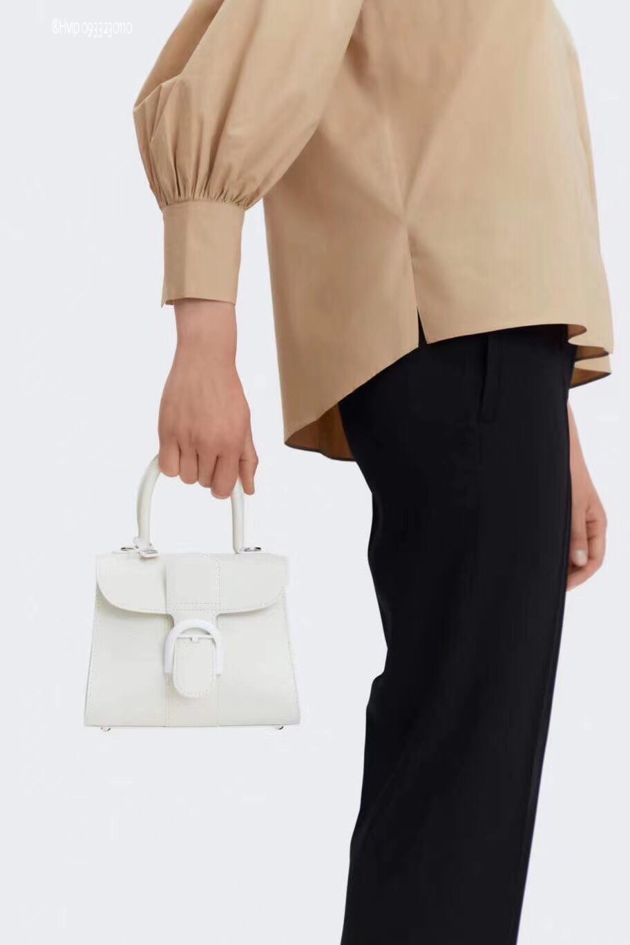 Delvaux Brillan mini in Box Calf white