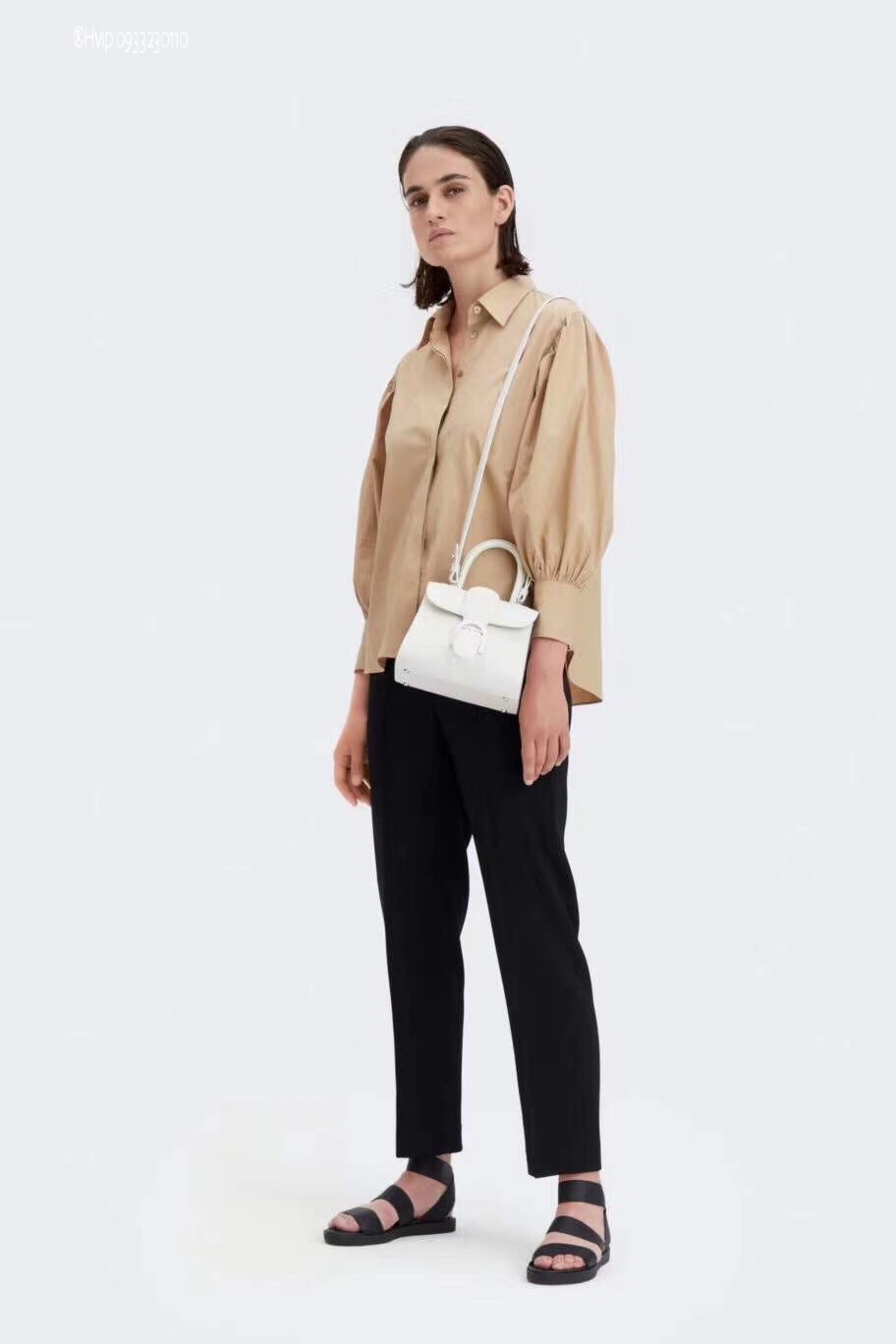 Delvaux Brillan mini in Box Calf white