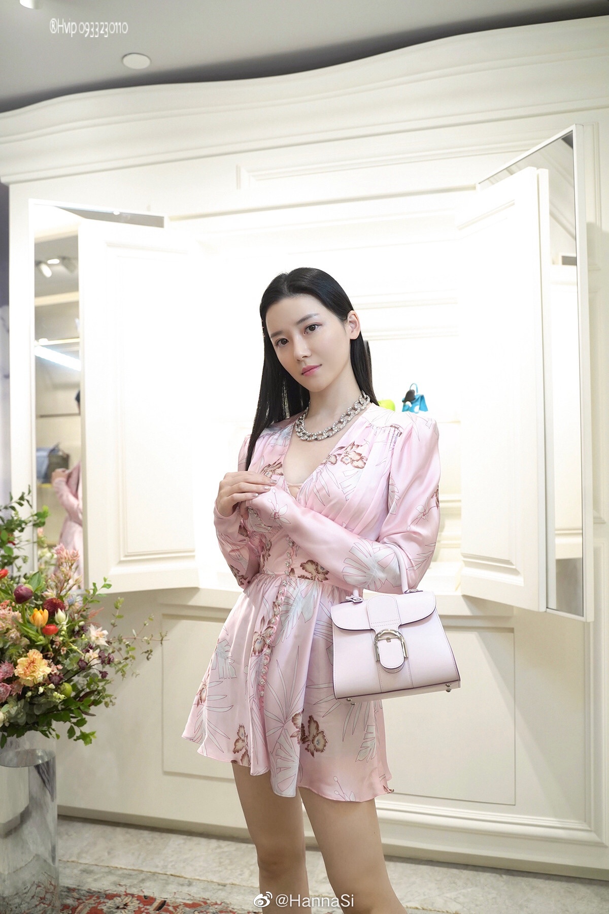 Delvaux Brillan mini in Box Calf pink