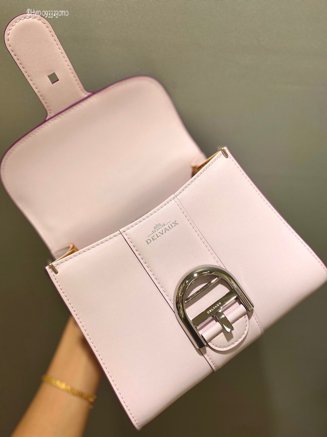 Delvaux Brillan mini in Box Calf pink
