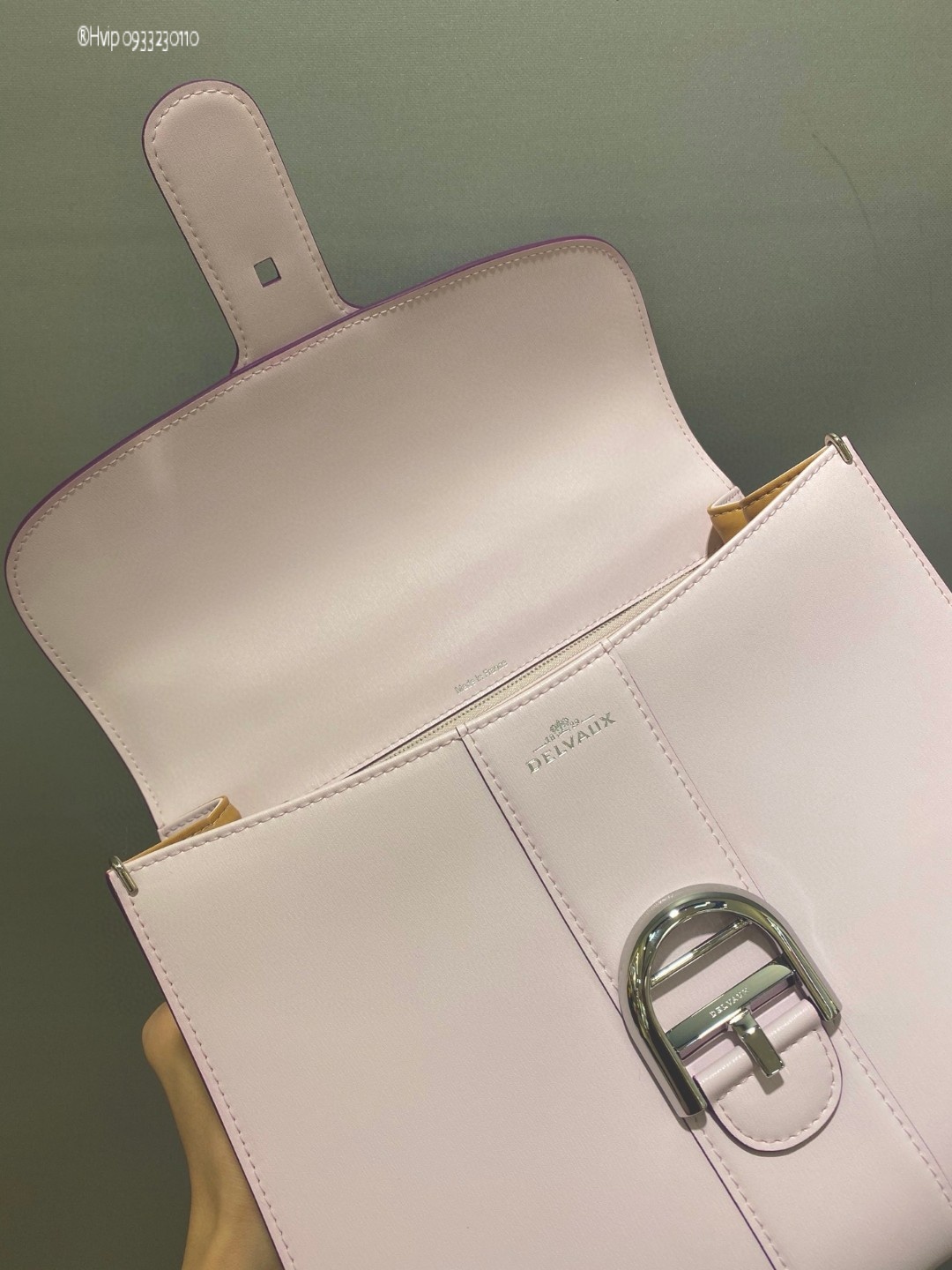 Delvaux Brillant MM in Box Calf pink