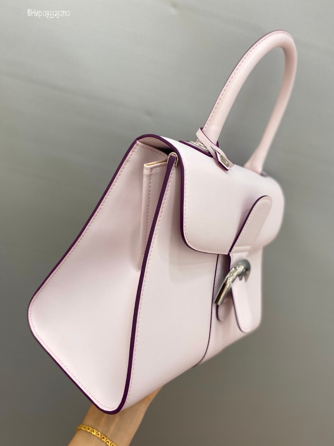 Delvaux Brillant MM in Box Calf pink