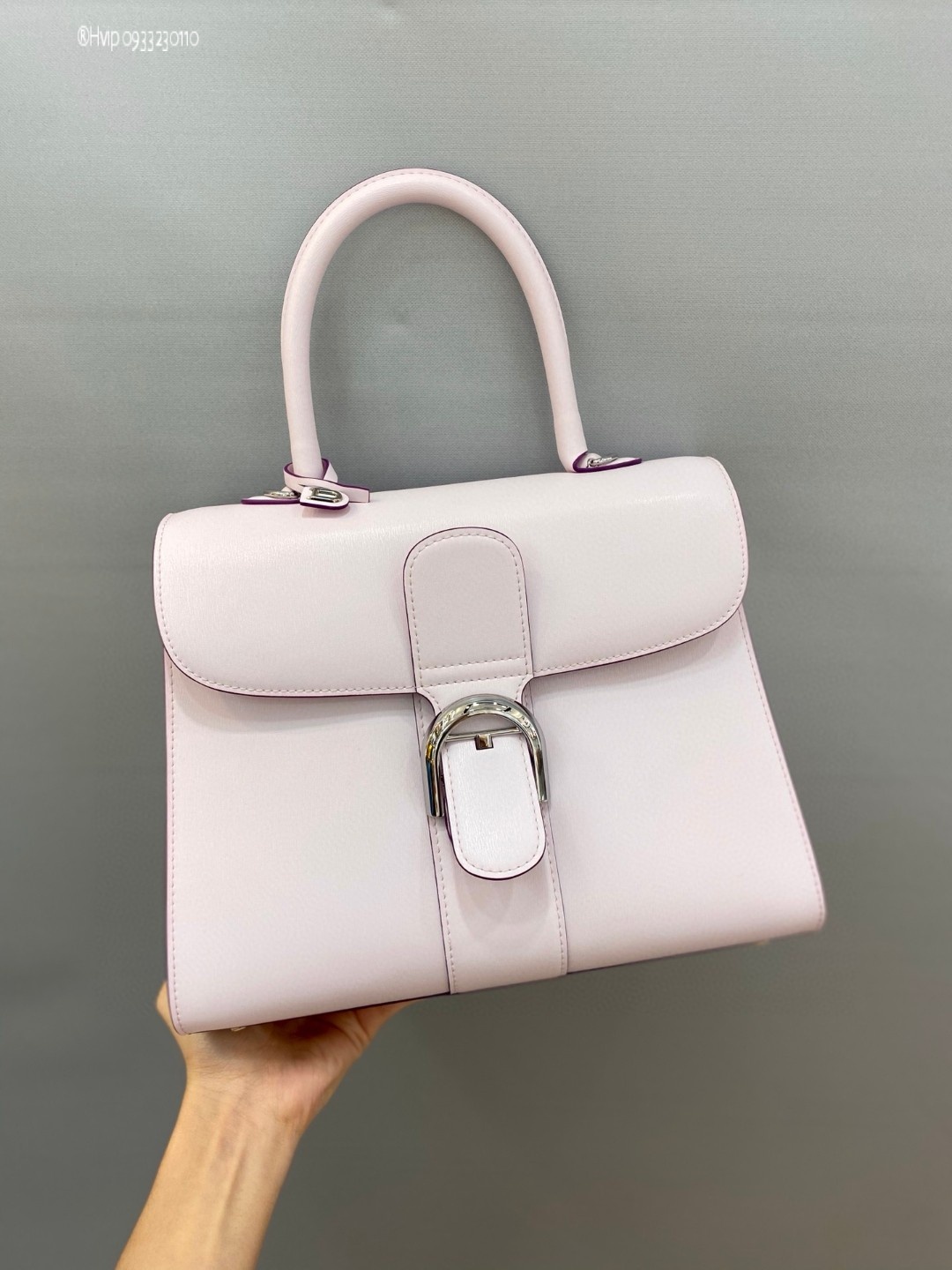 Delvaux Brillant MM in Box Calf pink