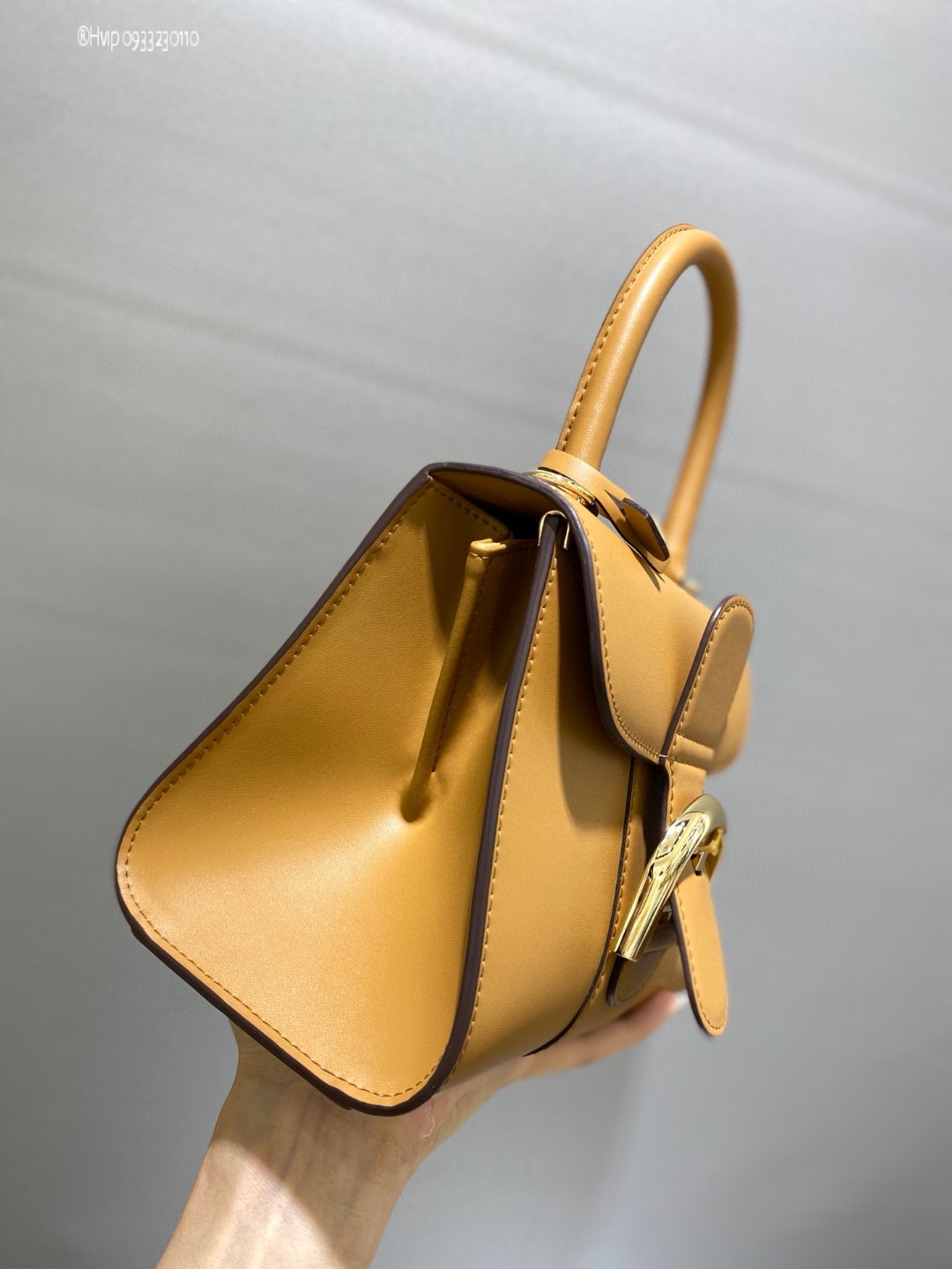 Delvaux Brillan mini in Box Calf beige