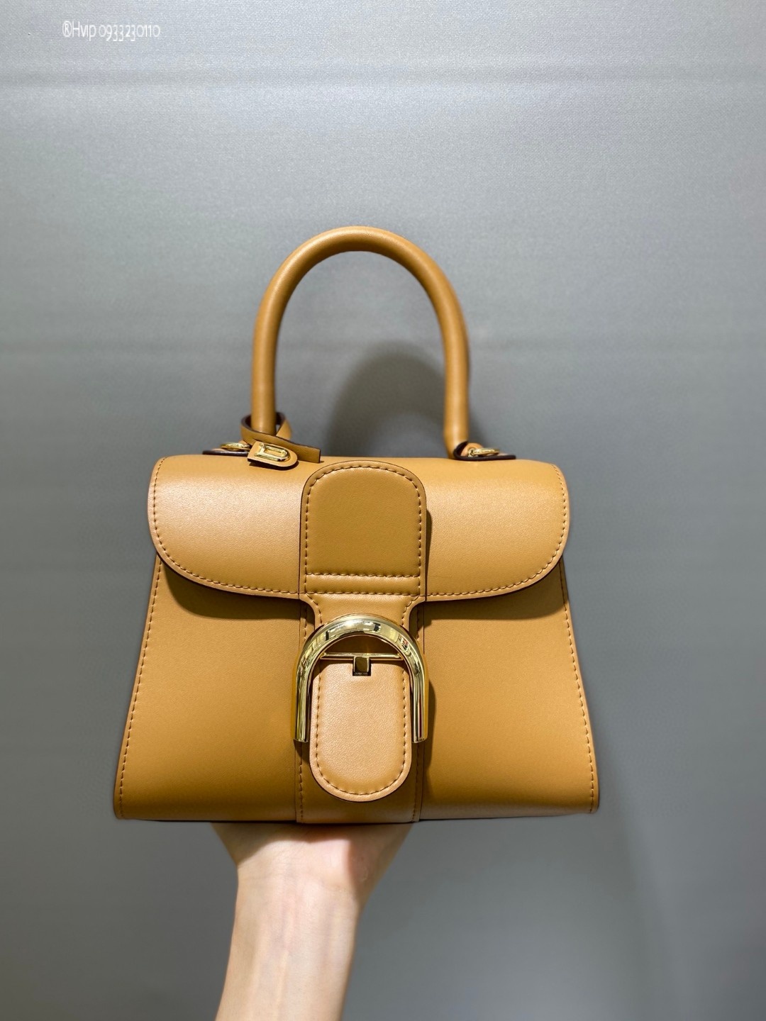 Delvaux Brillan mini in Box Calf beige