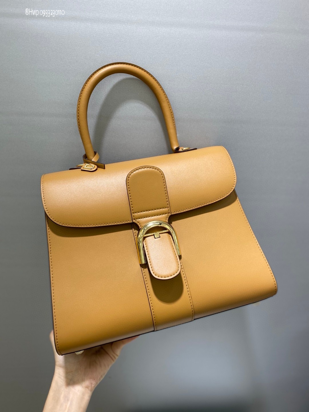 Delvaux Brillant MM in Box Calf beige