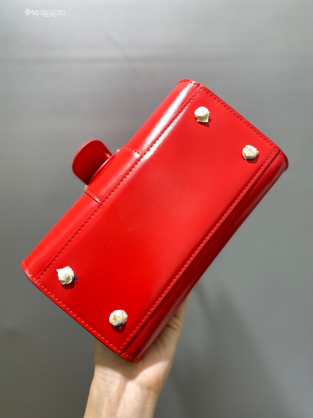 Delvaux Brillan mini in Box Calf red